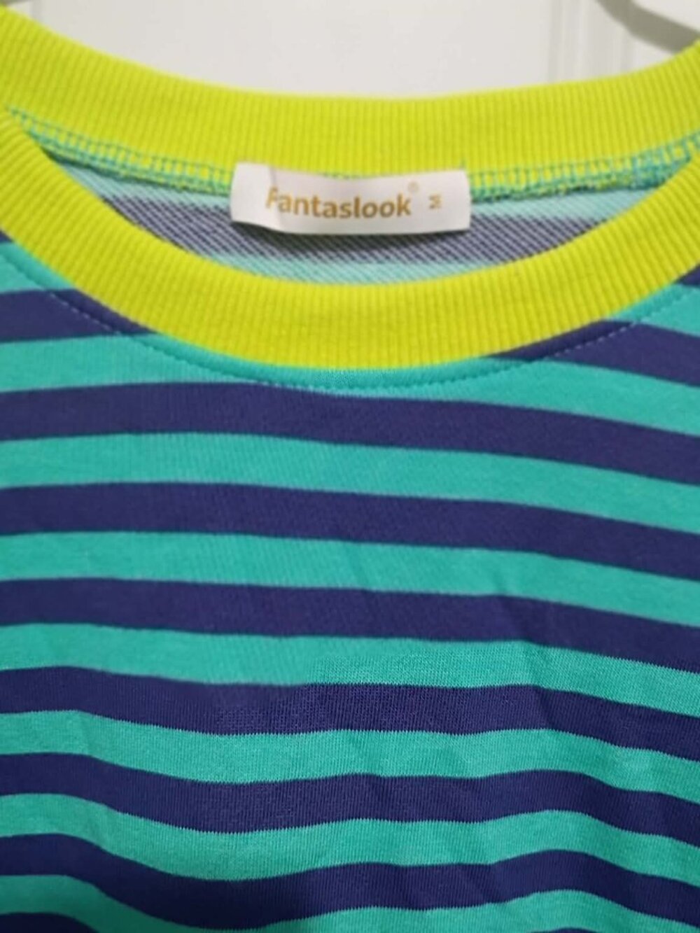 Ladies Fantaslook Bright Colored Striped Long sleeved Tee - Picture 2 of 3